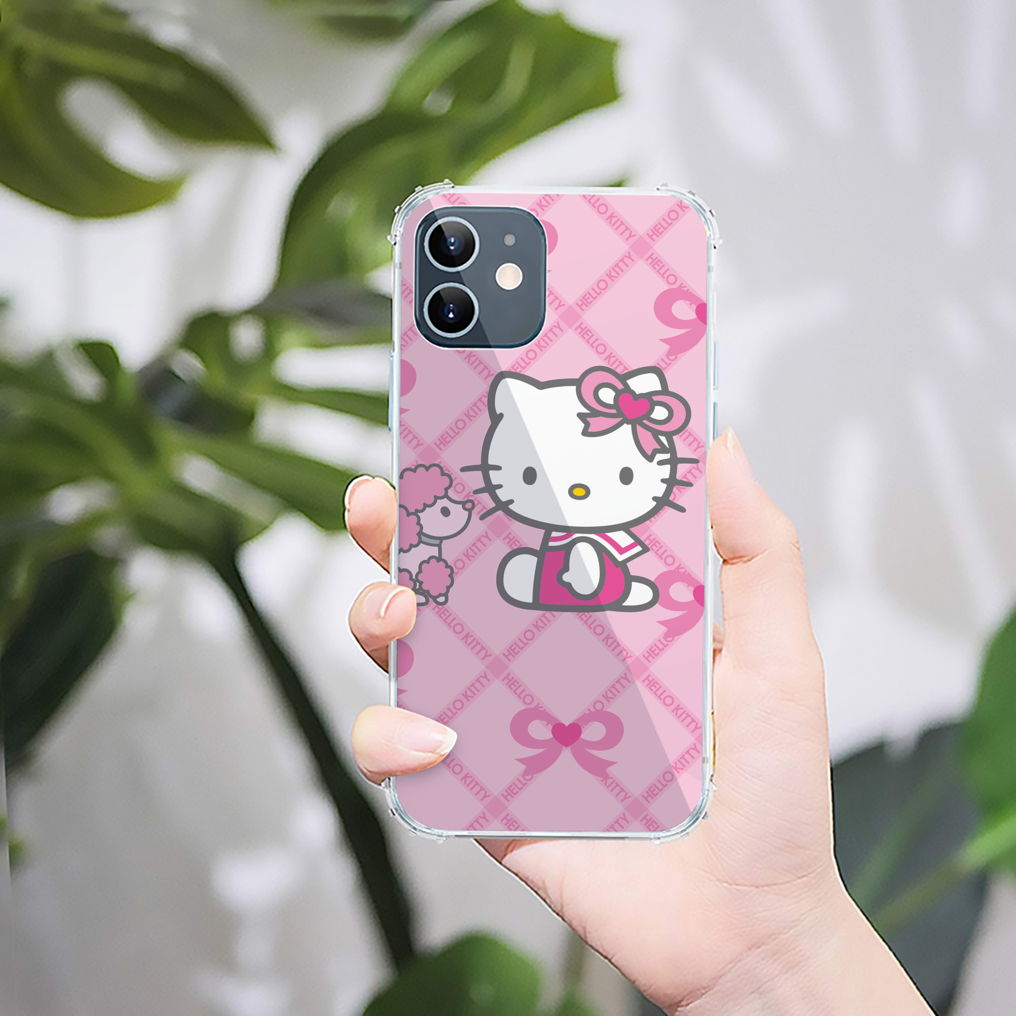 （画像用） Hello Kitty ハローキティ 【iPhone 12シリーズ対応】透明スマホケース（クリアソフトケース）